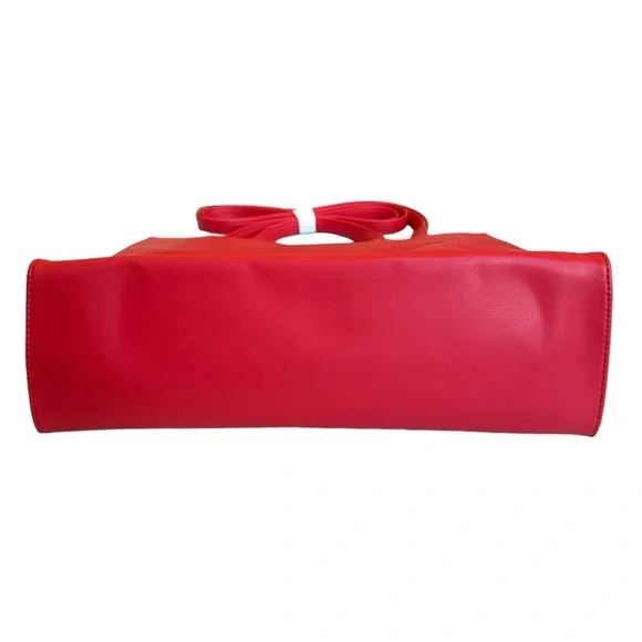 Telfar Shopping Bag Medium Red Vegan Leather Tote NWT - Picture 7 of 12